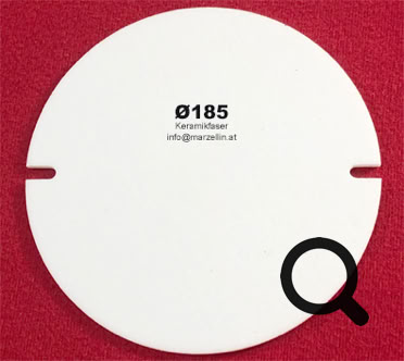 Ofenrohr Dichtung  Ø 185; passend für Rauchrohr Durchmesser 180 - 300 mm, Hackschnitzelheizungen